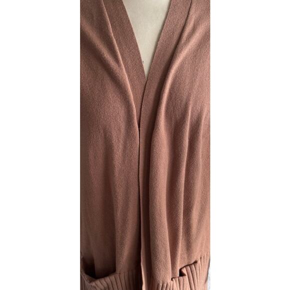 Devotion by Cyrun Open Front Large Brown Rayon Polyester Nylon Sweater - Picture 2 of 9